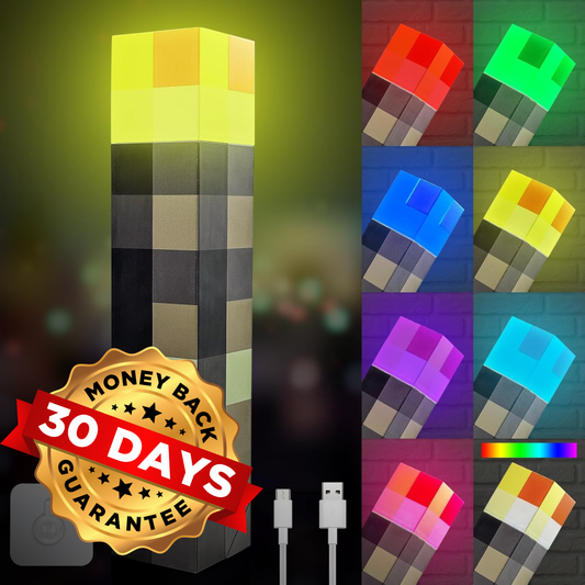 Pixelated Torch Lamp
